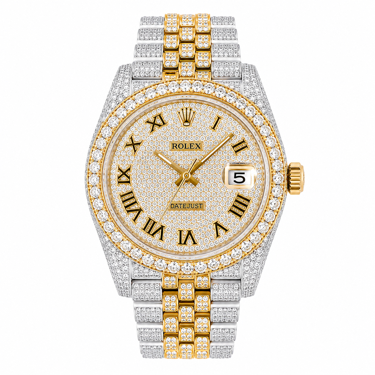 Datejust Two-Tone Gold Diamonds Dial Roman