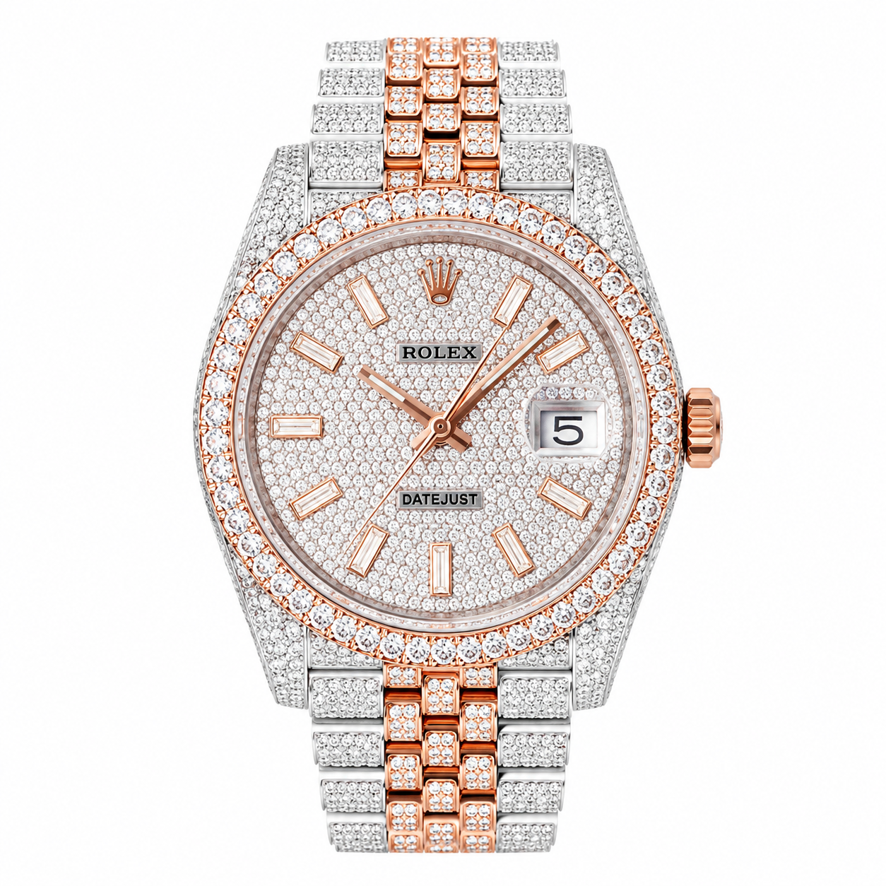 Datejust Two-Tone Everose Gold Diamonds Dial Index