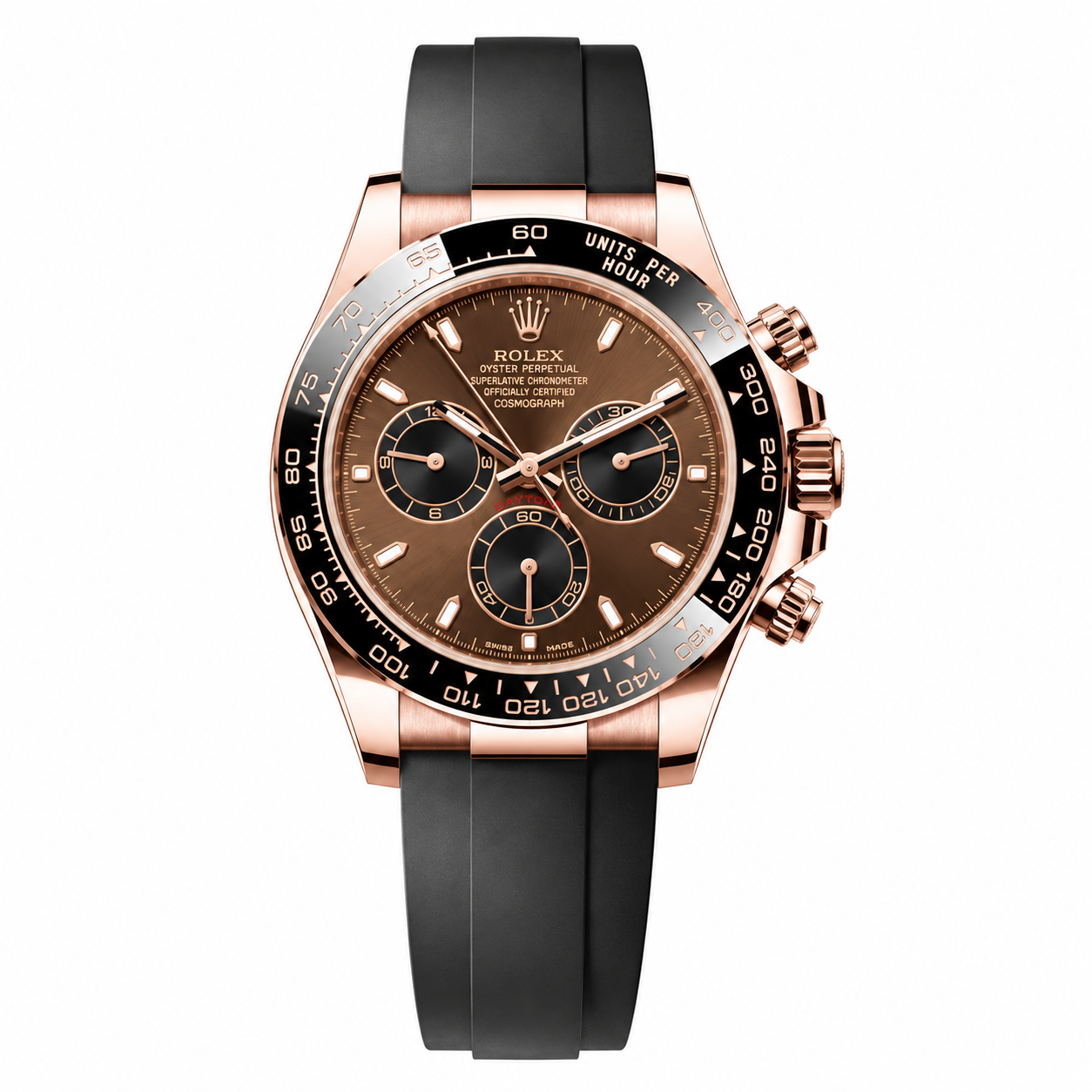 Daytona Everose Gold Oysterflex Chocolate Dial
