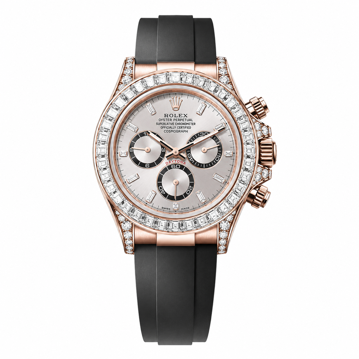 Daytona Everose Gold Diamonds Oysterflex Pink Dial