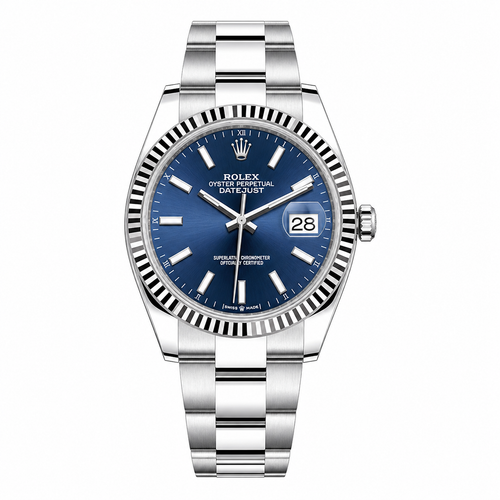 Datejust 41 Blue Dial Index - Fluted Bezel
