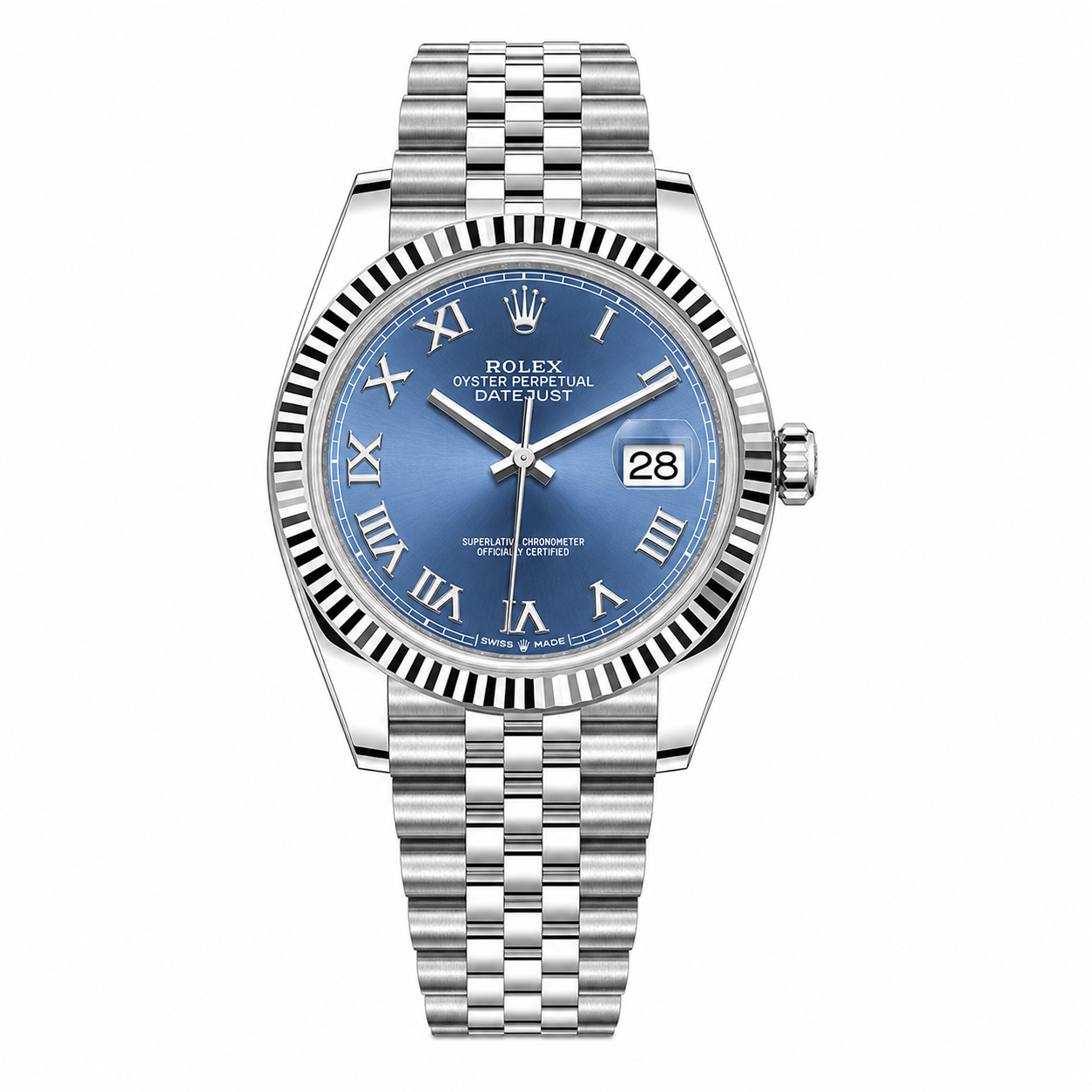 Datejust 41 Blue Dial Roman - Fluted Bezel