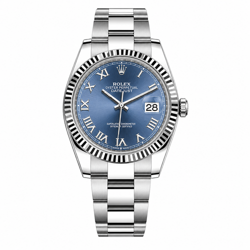 Datejust 41 Blue Dial Roman - Fluted Bezel