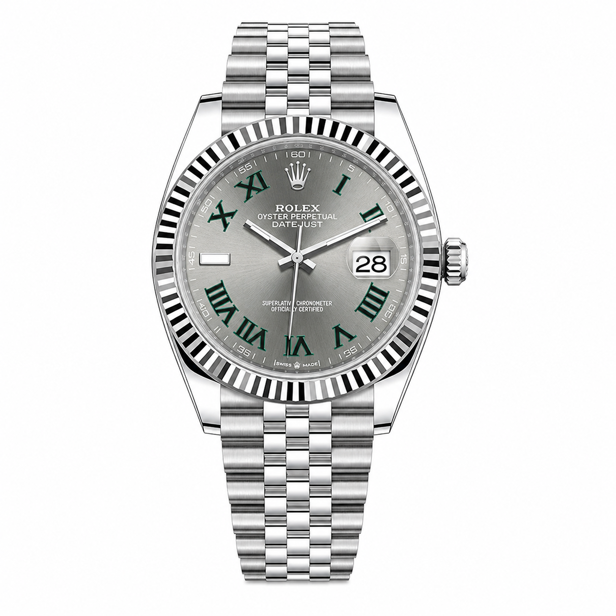 Datejust 41 Wimbledon Dial - Fluted Bezel